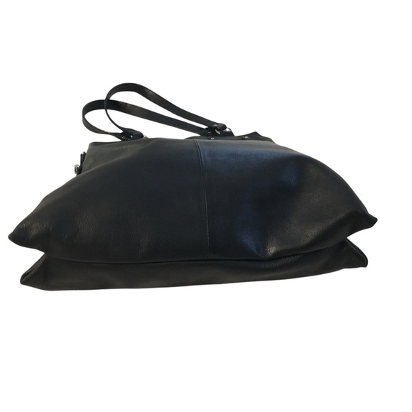 CRISTIAN North/South Black Leather Tote Bag - Picture 5 of 9